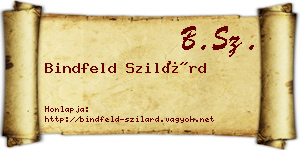 Bindfeld Szilárd névjegykártya